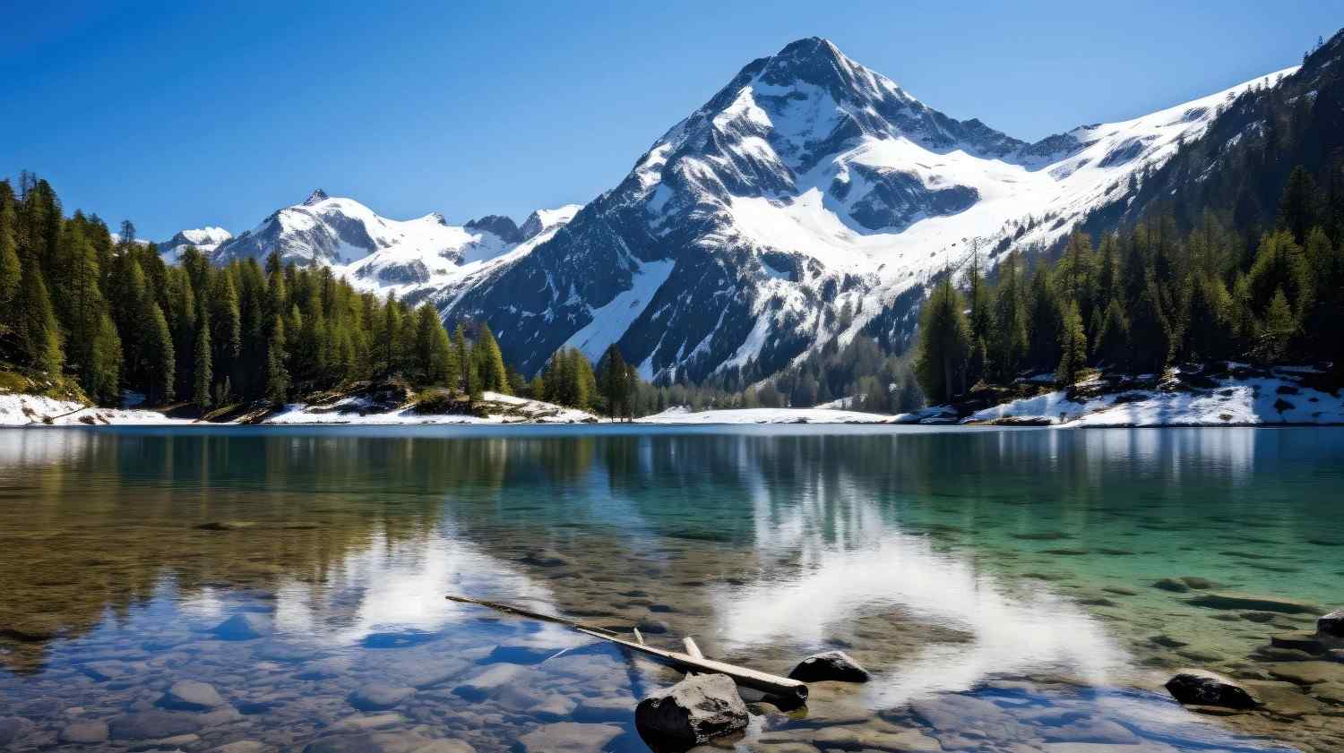 A Beautiful Landscape Of The Altai Mountain And A Lake In Russia