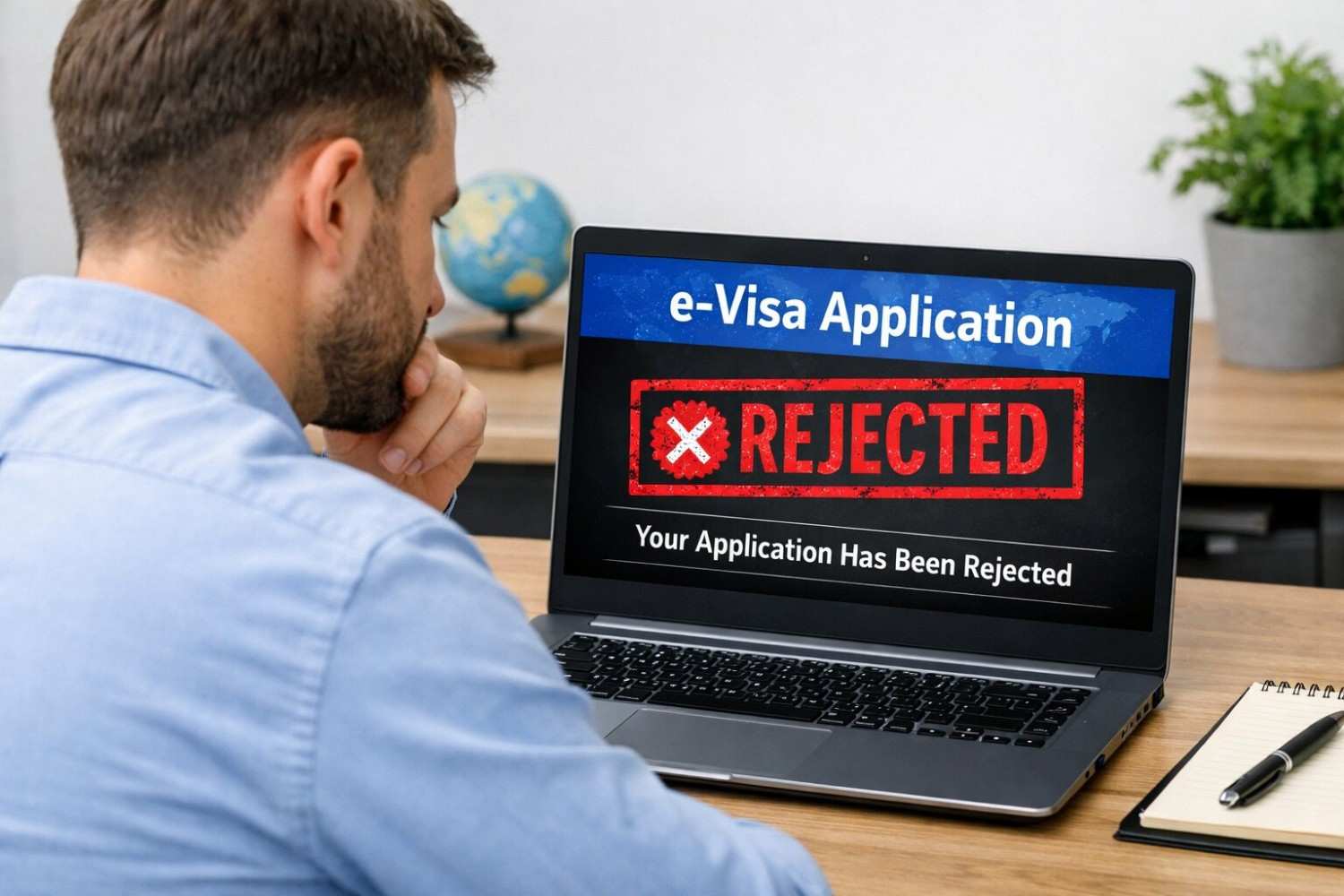 Man Looking At The Laptop Screen