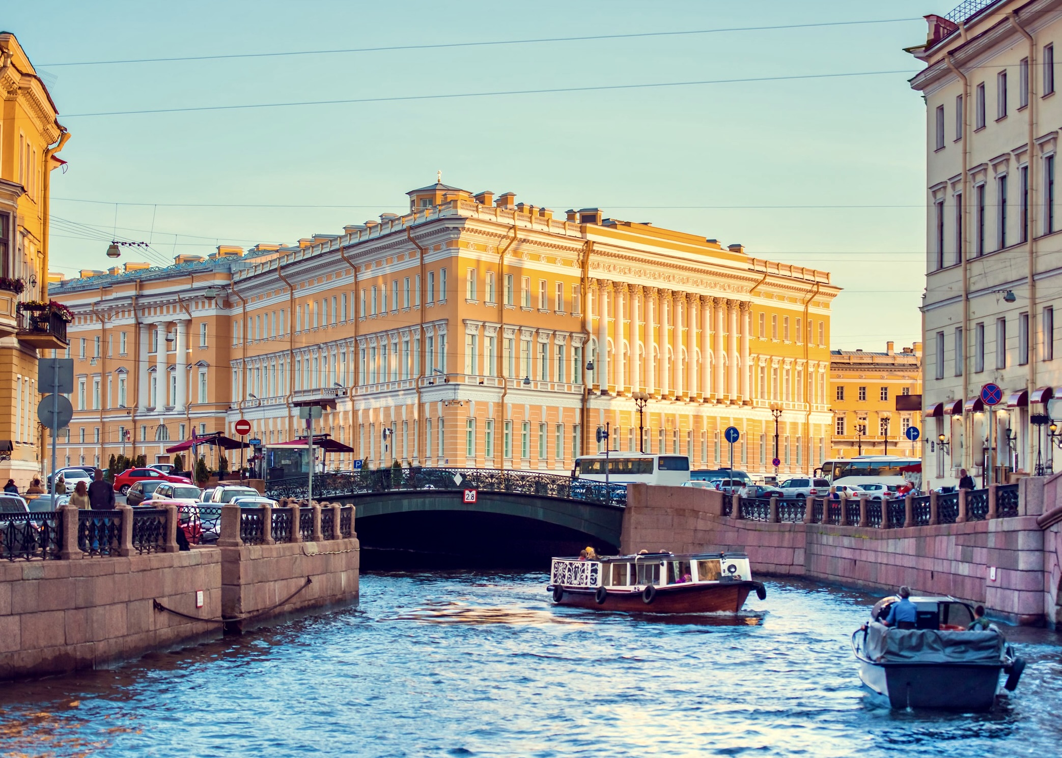 Moyka River in Saint Petersburg, Russia
