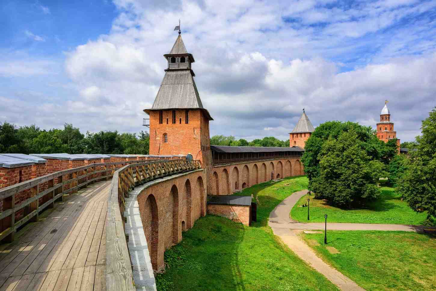 Old Town Walls And Towers Of Veliky Novgorod