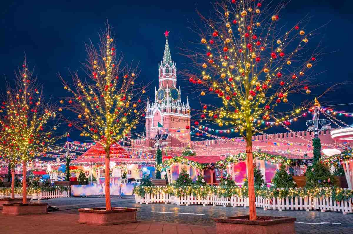 Stunning Lighting At Red Square In Moscow Russia