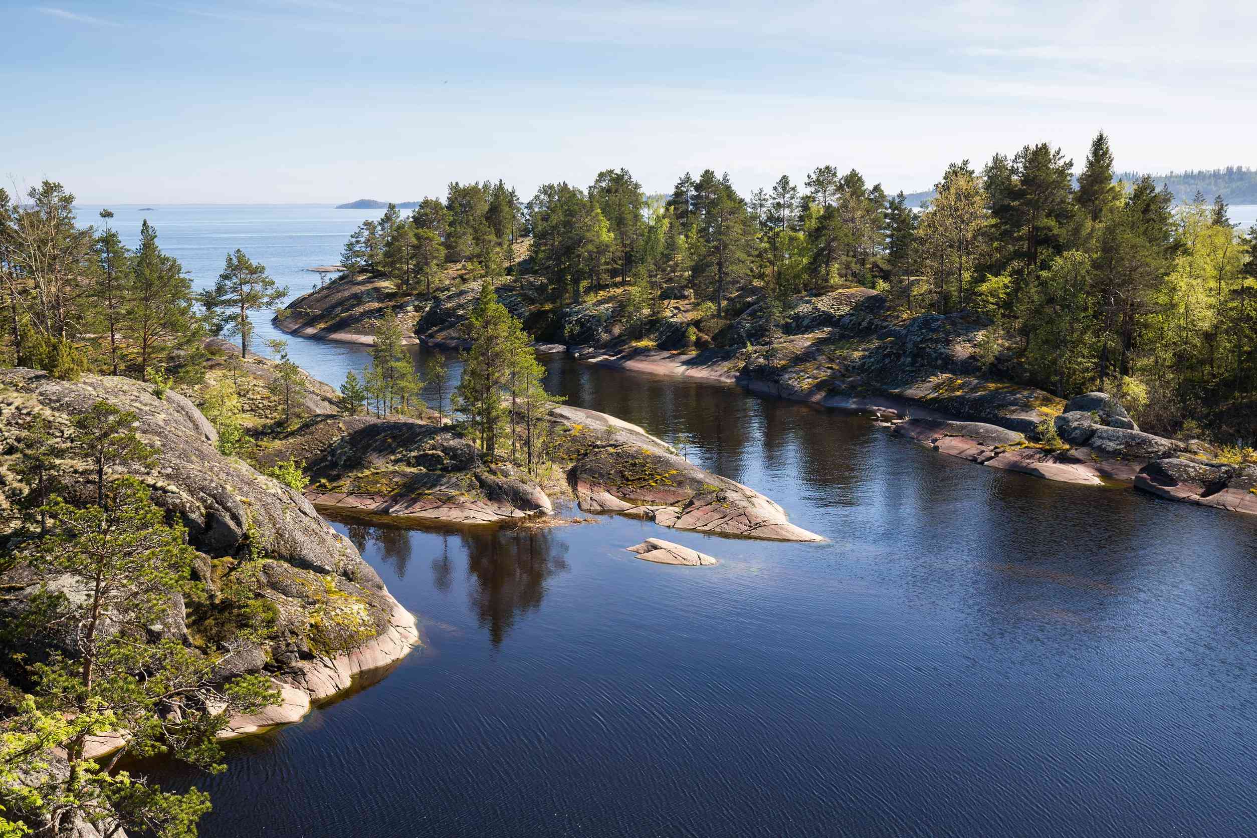 The Coast of Lake Ladoga in Russia
