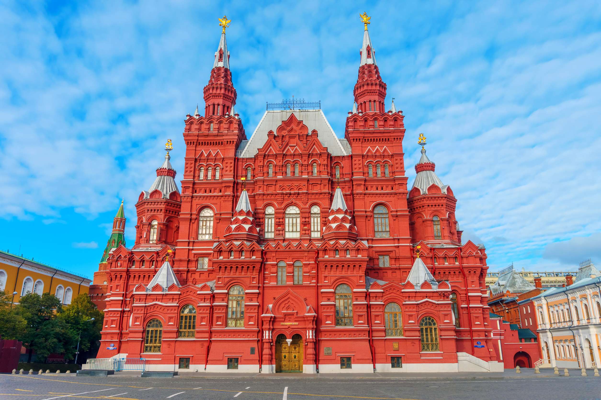 The state historical museum at red square in moscow russia