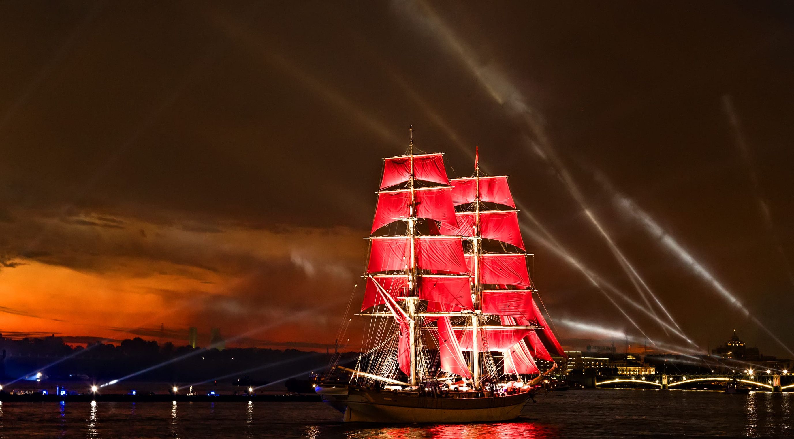 The White Nights Festival taking place inside the Scarlet Sails in Russia