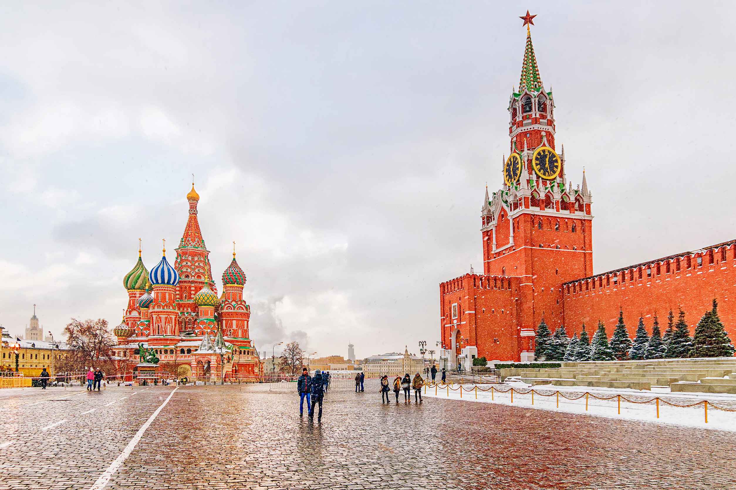 Winter view of the Red Square in Moscow